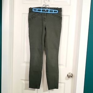 Women's army olive skinny jeans no pockets size 8 gap